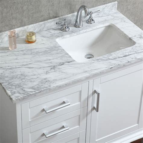 ace   single sink white bathroom vanity  mirror white