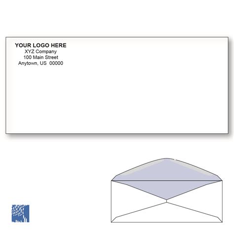custom printed  business envelopes  blue tint      white wove  lb box