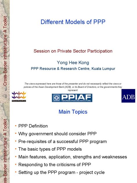 private sector  diferent models  ppp  jan   publicprivate partnership