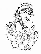 Tattoo Tumblr Rose Visitar Tattoos Colorear Para Getdrawings Drawing Gypsy sketch template