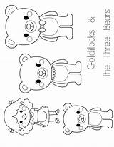 Goldilocks Coloring Bears Three Pages Preschool Bear Drawing Activities Template Mask Printable Sheets Print Crafts Templates Unit Kindergarten Getcolorings Color sketch template