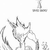 Socks Dr Fox Seuss Coloring Printable Pages Designer Worksheets Choose Board sketch template
