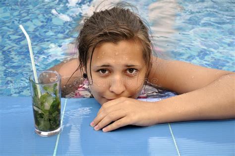 girl in the swimming pool stock image image of beautiful 25873069