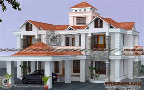 luxury bungalow house plans indian home design collection  story