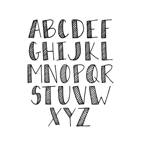 thin striped alphabet bundle hand drawn alphabet svgpng bundle png