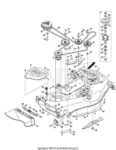troy bilt arcacp mustang  xp  parts diagram  mower deck