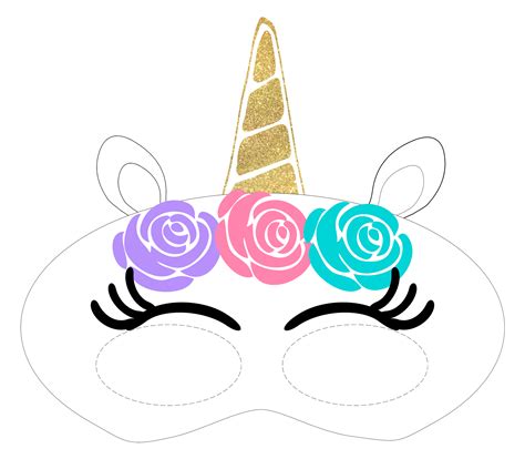 coloring pages unicorn mask