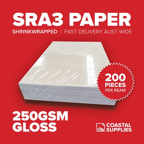 250gsm gloss sra3 paper coastal supplies paper products