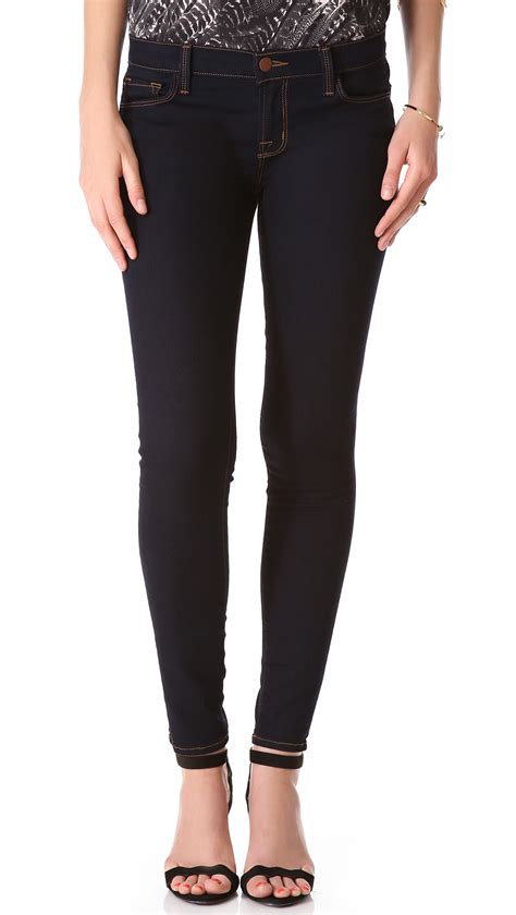 j brand 910 low rise skinny jeans ink in blue lyst