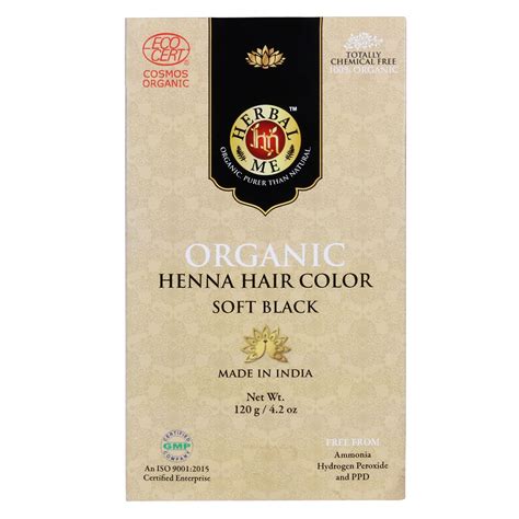 Herbal Me Soft Black Organic Henna Hair Color Pack Size 120g Rs 575
