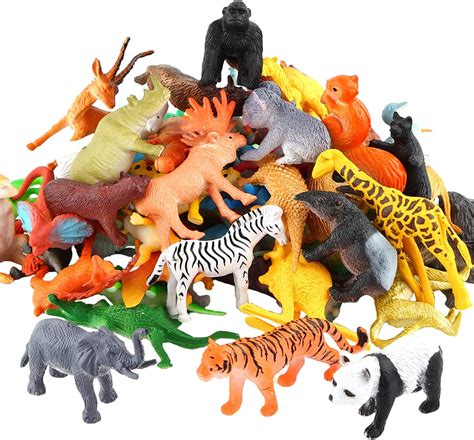 animals figure piece mini jungle animals toys setrealistic wild vinyl plastic animal