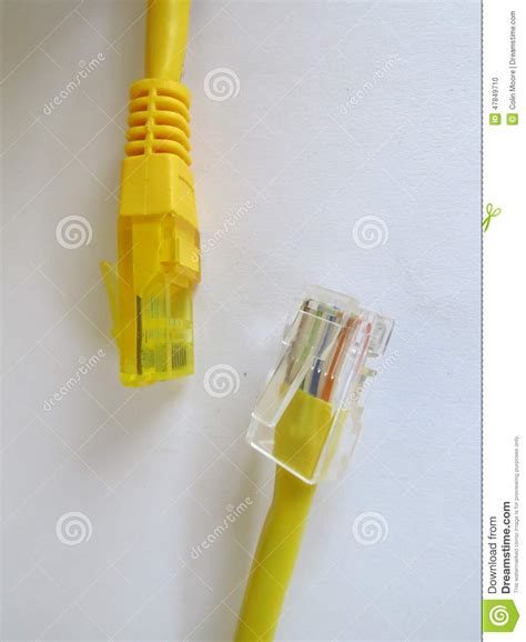 connectors stock photo image  insulation cables yellow