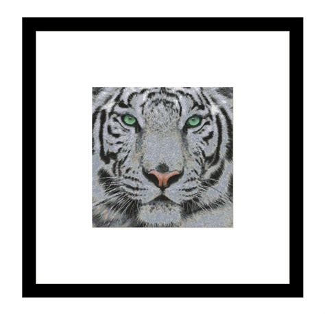 white tiger cross stitch chartpattern  etsy