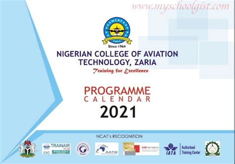ncat zaria  calendar