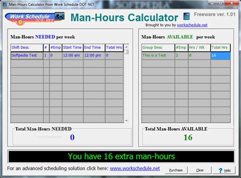 man hours calculator