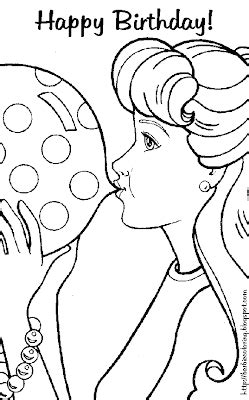 barbie coloring pages barbie happy birthday coloring pictures