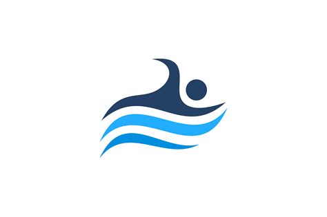 swimming logo graphic  skyacegraphic creative fabrica