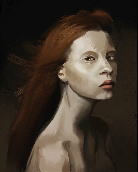 Artstation A Young Redhead Girl
