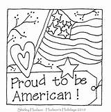 Patriotic Coloring Primitive Pages Printable Proud Patterns Embroidery American Freebie Christmas Americana Pattern Needle Hudson July Stitchery 4th Country Color sketch template