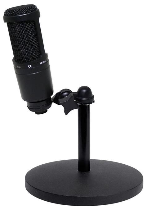 audio technica  studio recording microphone cardioid condensermic stand walmartcom