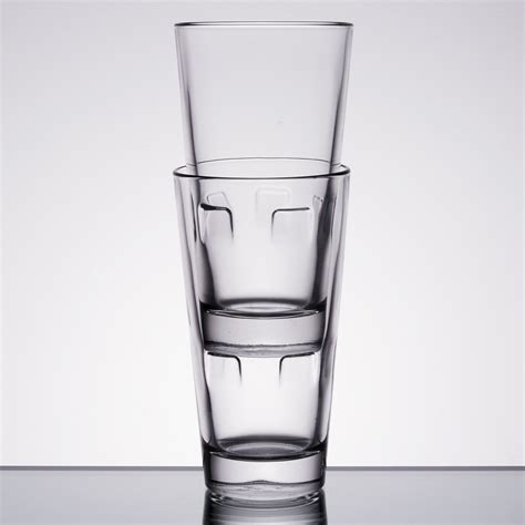libbey 15965 optiva 14 oz stackable beverage glass 12 case