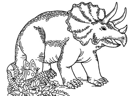 triceratops dinosaurs kids coloring pages