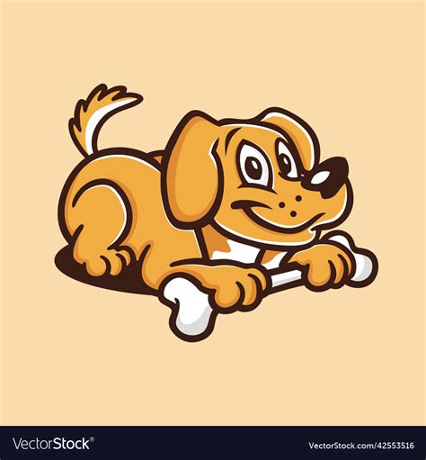 cute puppy template cartoon royalty  vector image