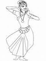 Coloring India Indian Pages Dance Traditional Natyam Bharata Ws sketch template