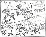 Coloring Pioneer Pages History Lds Wagon Transportation Kids American Pioneers Mormon Printable Oregon Color Trail Drawing Book Sheets Activities Texas sketch template