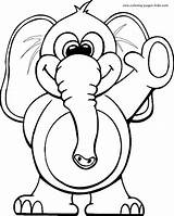 Coloring Printable Elephant Animal Pages Kids Animals Cartoon Elephants Color Template Sheets Drawing Clipart Printouts Circus Sheet Templates Print Colouring sketch template