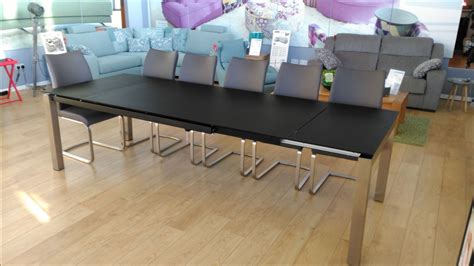 super extending dining table   seat   brushed steel