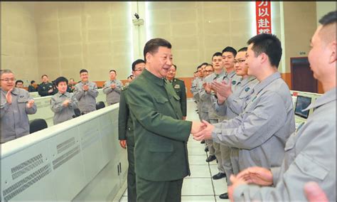 president xi jinping who also leads the party and military talks with scientists and technicians