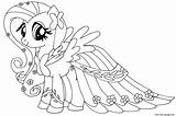 Pony Coloring Little Fluttershy Pages Printable sketch template
