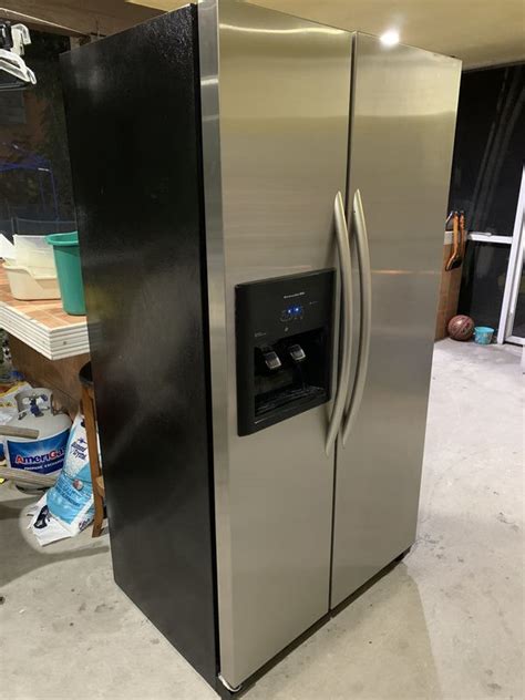 kitchenaid superba stainless steel refrigerator fridge      works perfect  sale