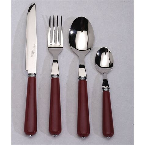 piece bistrot cutlery set burgundy french style cutlery sets