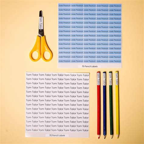 pencil labels label stationery  pencils kidico order
