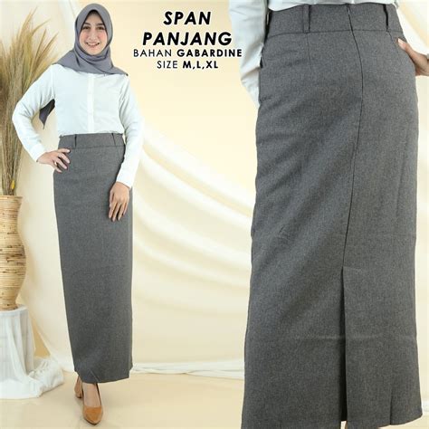 Jual Rok Hitam Panjang Span Panjang Rok Formal Shopee Indonesia