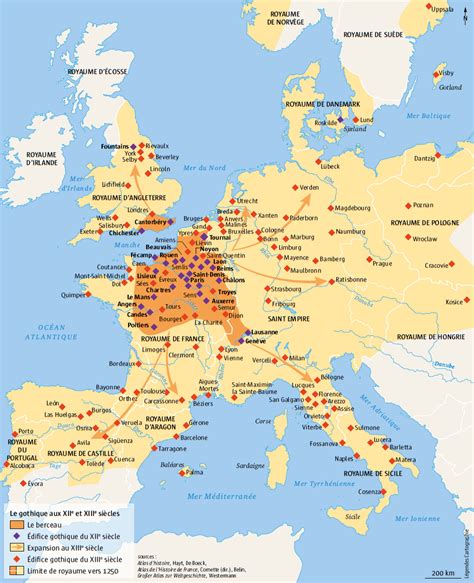 carte l art gothique à la conquête de l europe lhistoire fr