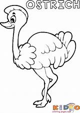 Ostrich Kidocoloringpages Alfabet Ratings sketch template