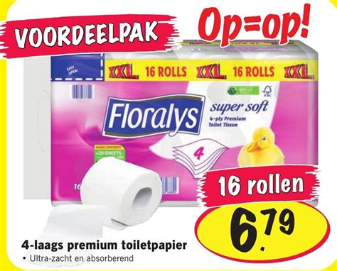 floralys  laags premium toiletpapier  rollen aanbieding bij lidl