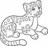 Jaguar Baby Coloring Smiles Cute Pages Little sketch template