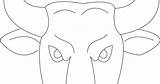 Cow Skull Coloring Template sketch template