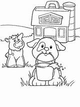 Little People Coloring Pages Fun Kids Dibujos Colorear Animales Granja sketch template