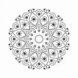 Book Mandala Henna Flower Coloring Hand Ethnic Drawn Pattern Islamic Preview Line sketch template