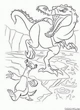 Rudy Coloriage Glace Colorare Gelo Glaciale Dinosauri Dinosaurs Idade Kolorowanki Dinosaurios Colorkid Dinossauros Kolorowanka Dinosaures Malvorlagen Despertar Dinosaurier Origen Lodowcowa sketch template