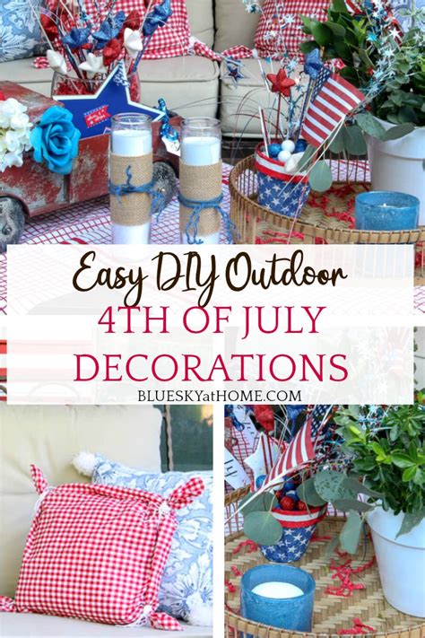 easy diy   july outdoor decorations bluesky  home
