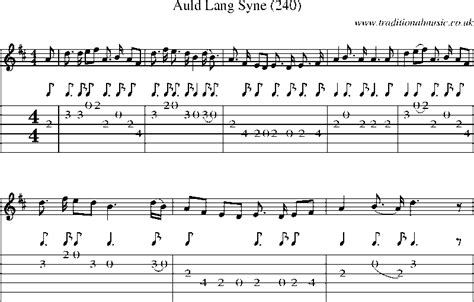 Guitar Tab And Sheet Music For Auld Lang Syne 240