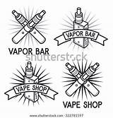 Vape Isolated Bar Shop Vector Stock Vaping Vectors Logo sketch template