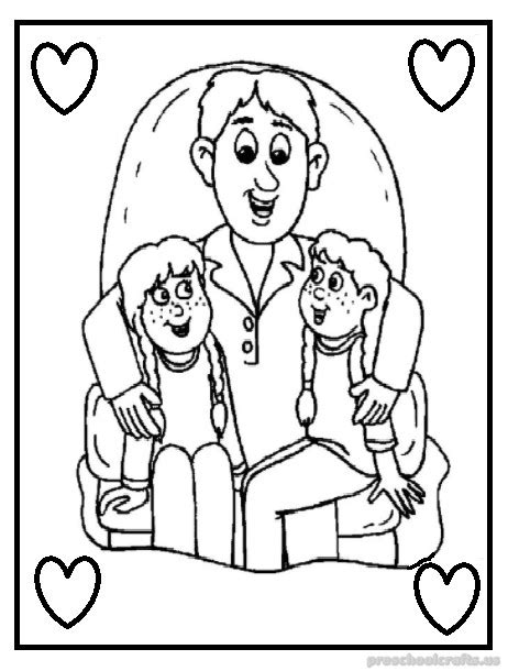 fathers day coloring pages  preschoolers preschool crafts