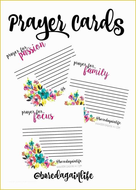 prayer request card templates  fervent prayer cards diy